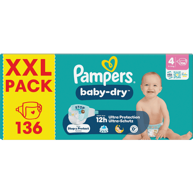 Pampers Baby-Dry od. Premium Protection XXL Pack Windeln od. Pants 78-136 Stück Angebot bei Bipa