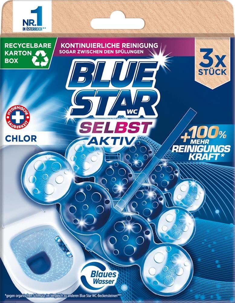 Blue Star WC-Beckensteine, 3 Stück – Bipa