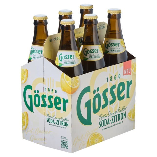 Gösser Natur Saurer Radler Soda Zitron, 6x0,5 l – Lagerhaus