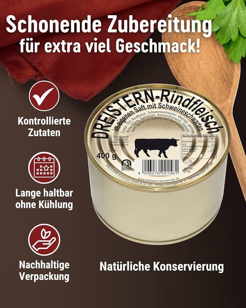 Rindfleisch, 400 g Dreistern – Norma