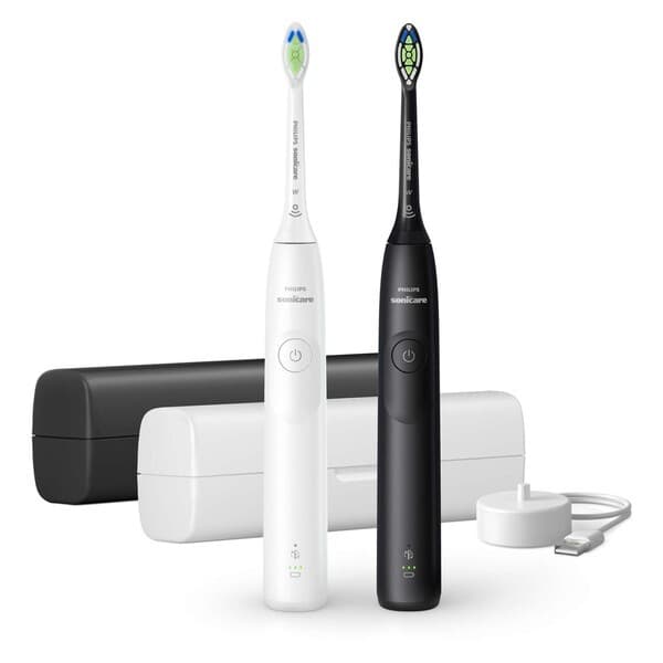 Philips Elektrische Schallzahnbürste mit 2. Handteil inkl. 2 Reiseetuis HX7109/01 Sonicare 5300 – Expert