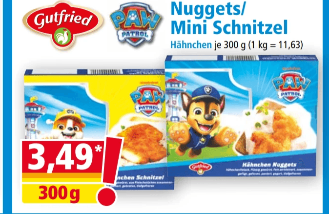 Gutfried Nuggets/Mini Schnitzel, je 300 g – Norma