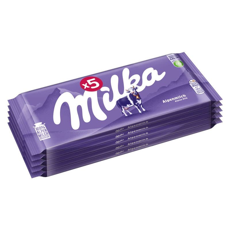 Milka Alpenmilchschokolade, 5 x 90 g – Hofer