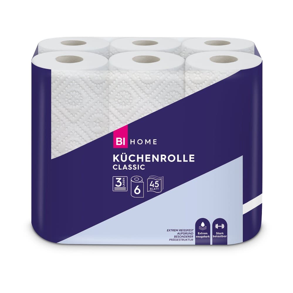 BI HOME Küchenrolle, 6 Rollen – Bipa