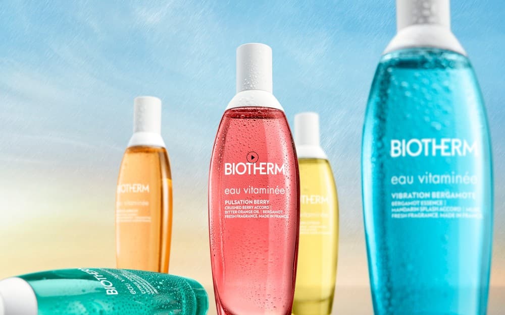 Biotherm Eau Citrus Tonic, Eau Energie Abricot, Eau Impulsion Citron, Eau Pulsation Berry und Eau Vibration Bergamote 100 ml Angebot bei Müller