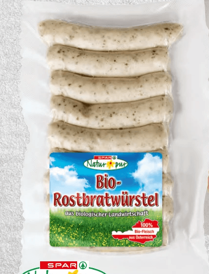 Bio-Rostbratwürstel 192 g SPAR Natur pur Angebot bei Spar