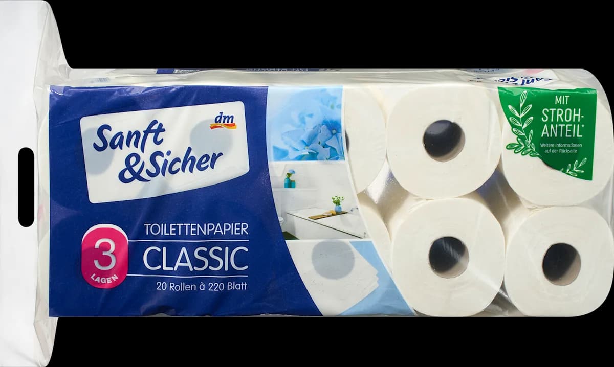 Sanft & Sicher Classic Toilettenpapier, 20 Rollen à 220 Bl. – Dm