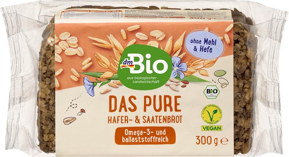 Das Pure Hafer- & Saatenbrot, 300 g dmBio – Dm
