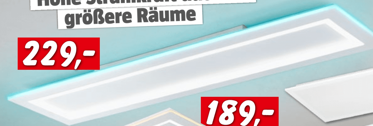 LED-Deckenleuchte Padrogiano-Z, 120 x 30 cm – Bauhaus