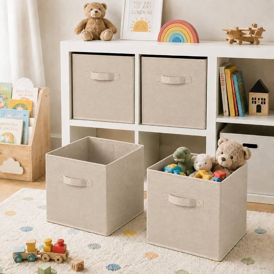 Aufbewahrungsbox, 4er-Set, je ca. 33 x 33 x 33 cm bella casa – Norma
