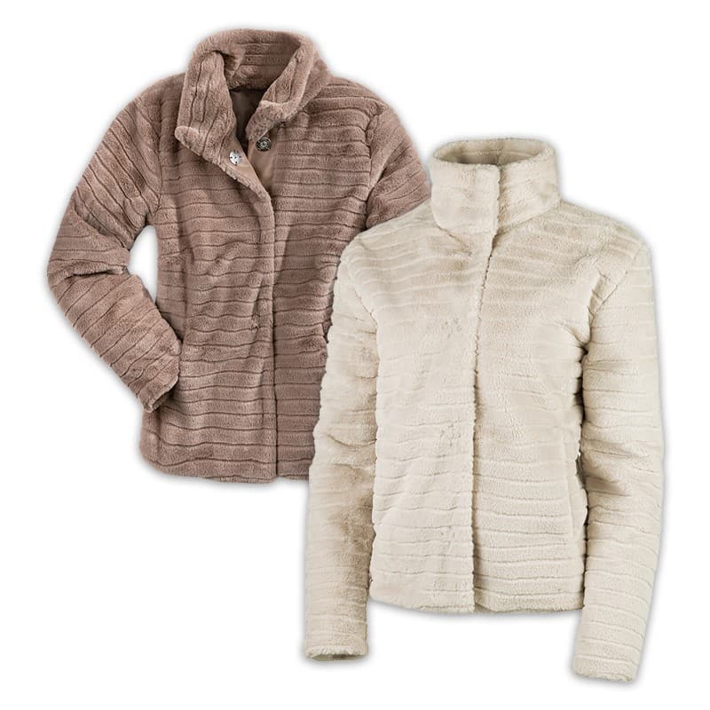 JASMINELLA Blousonjacke in Felloptik – Norma