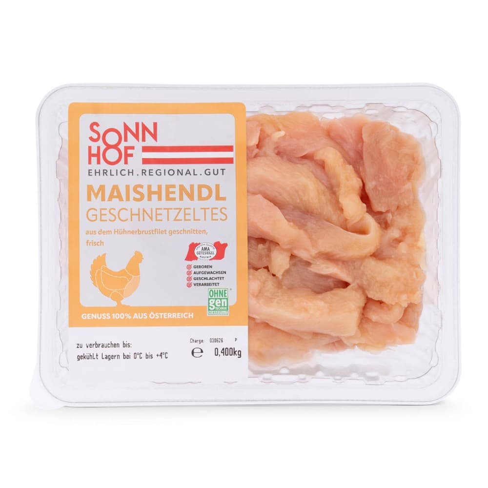 Maishendl-Geschnetzeltes, 400 g – Hofer