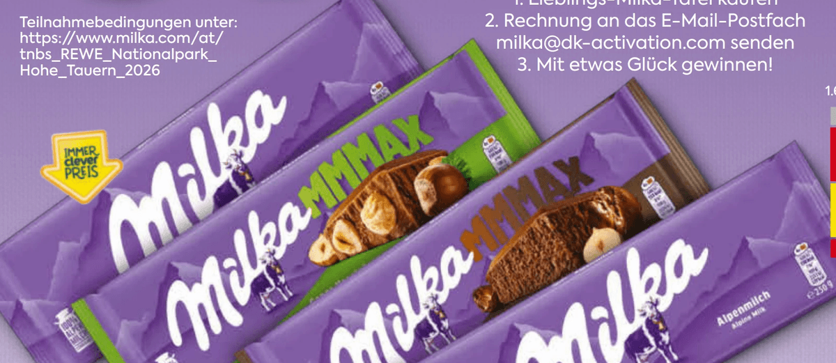 Schokolade, 250 g–300 g Milka – Billa
