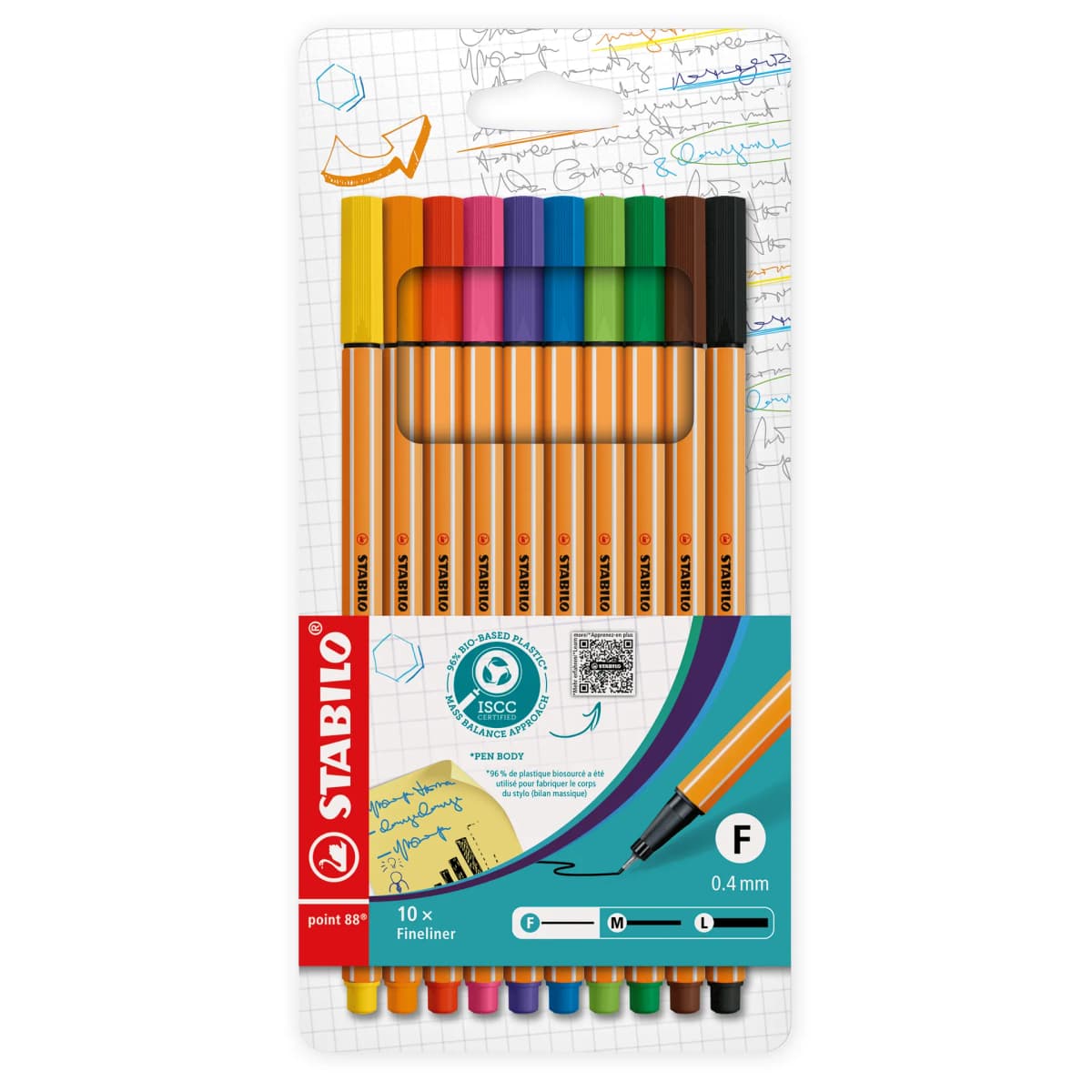 Point 88 Fineliner, 10 Farben STABILO – Interspar