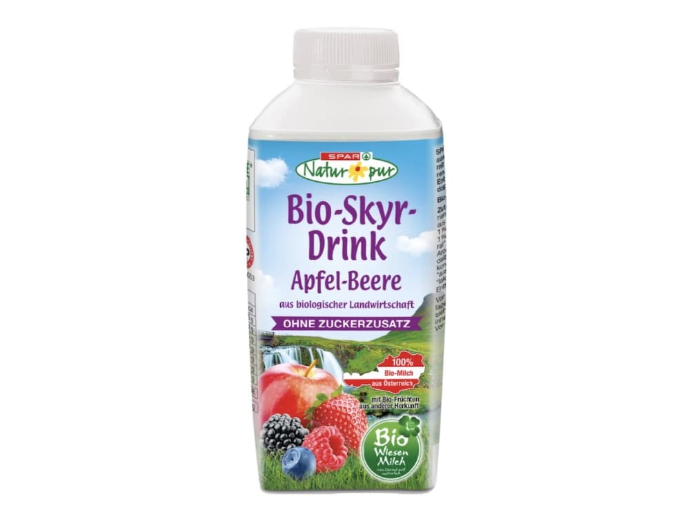 Bio-Skyr-Drink Multifrucht oder Apfel-Beere 0,33 Liter SPAR Natur pur Angebot bei Spar