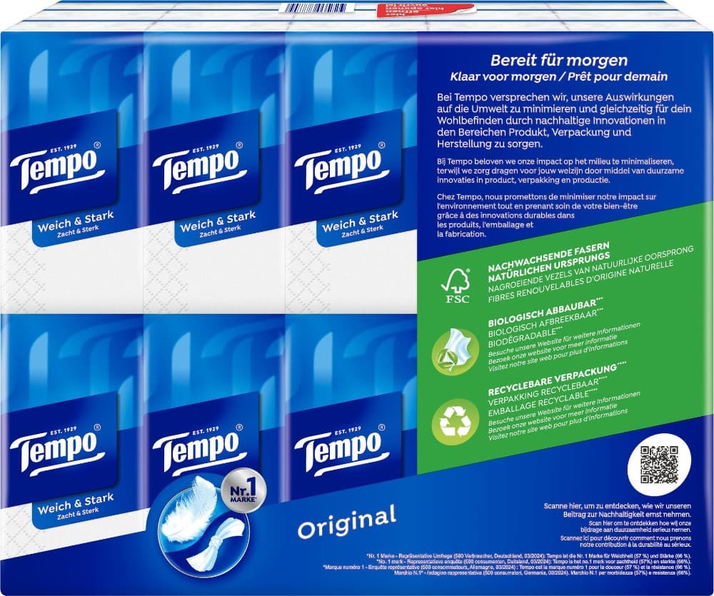 Tempo Original Softpack XXL, 56x10 Blatt – Norma
