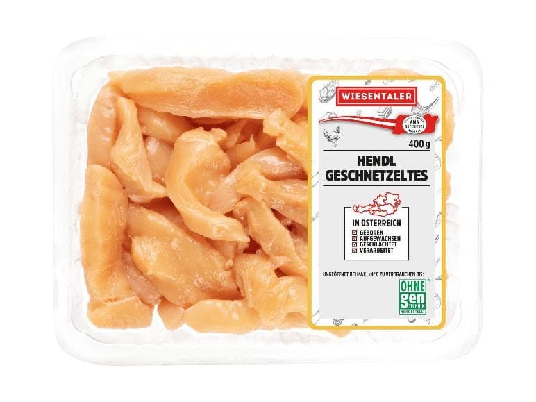 Wiesentaler Frisches Maishendl Geschnetzeltes, Je 400 g – Lidl