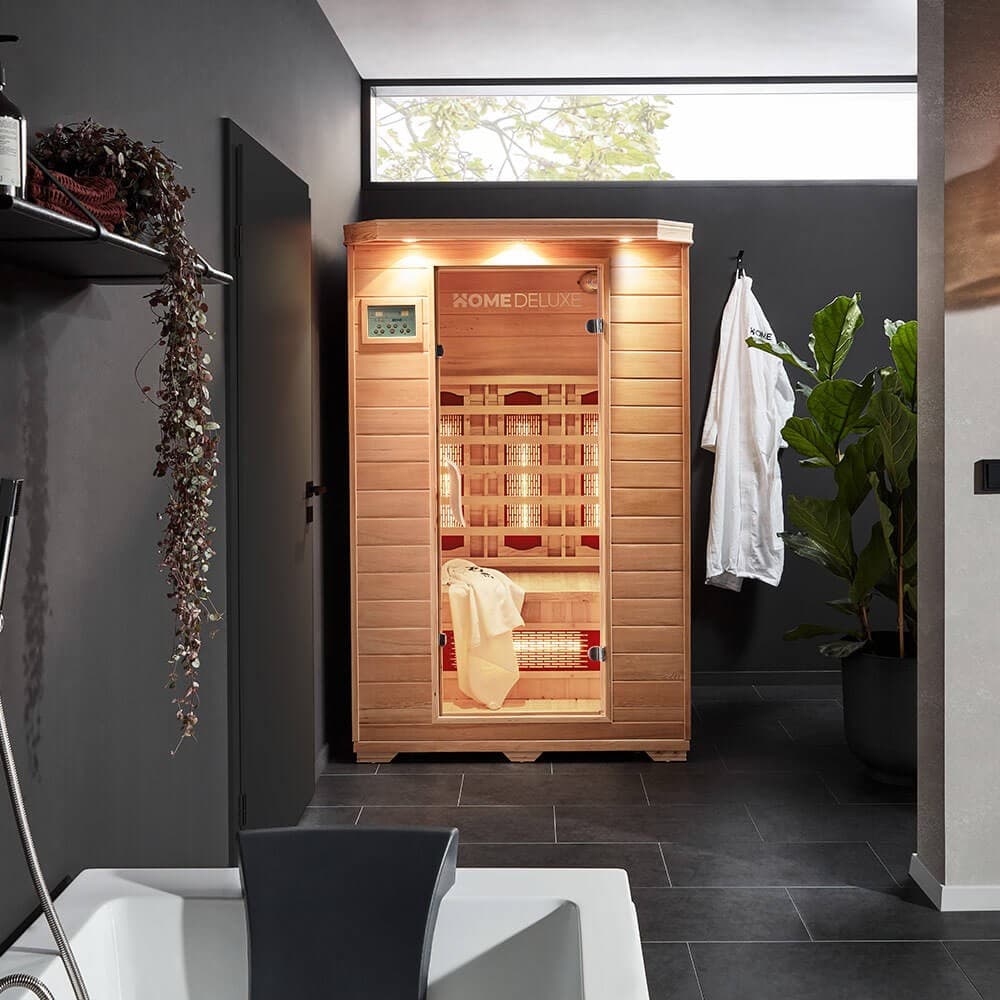 Infrarotkabine Redsun M mit Vollspektrumstrahler HOME DELUXE – Hofer