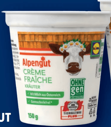 Alpengut Crème Fraîche, 150 g – Lidl