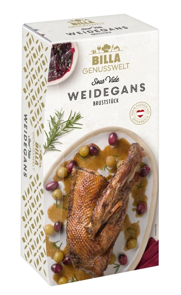 BILLA GENUSSWELT Weidegans Keulenstück sous-vide, per Kilo – Billa