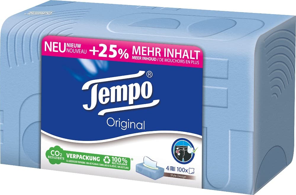 Tempo Taschentücher, 15 x 10, 12 x 9 Stück od. 100 Stück Box – Adeg