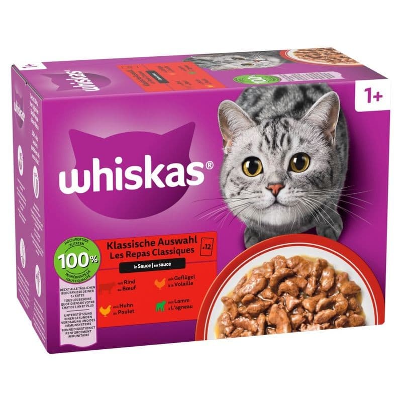 Whiskas Katzennahrung, 12 x 85 g – Spar