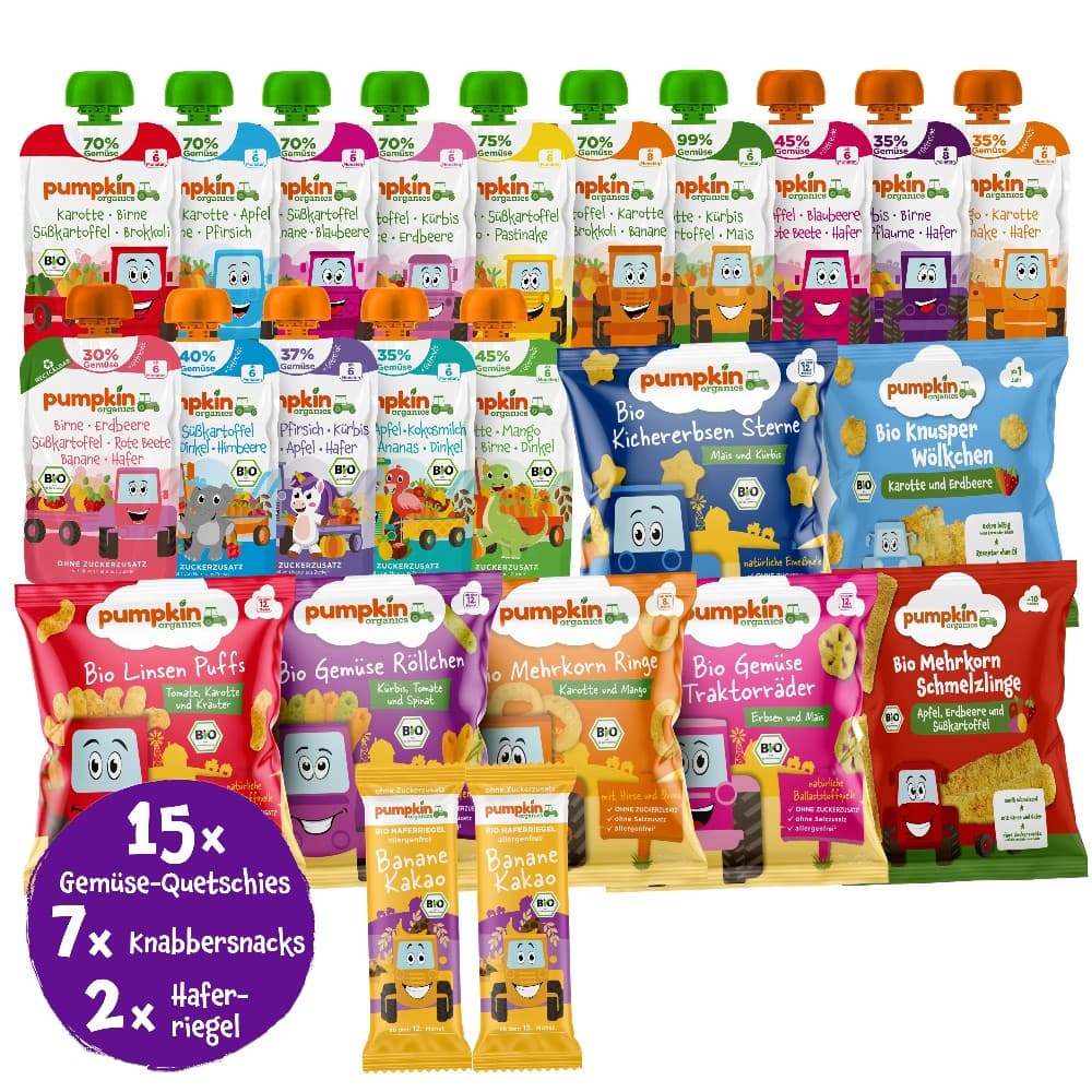 Pumpkin Organics Baby Bio-Gemüse-Snacks, 20-g-Packung – Interspar