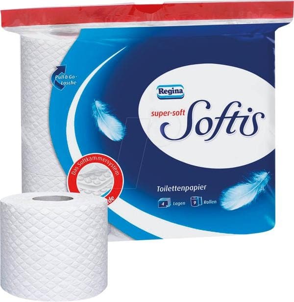 Softis Toilettenpapier 4-lagig, 9 Rollen Angebot bei Penny