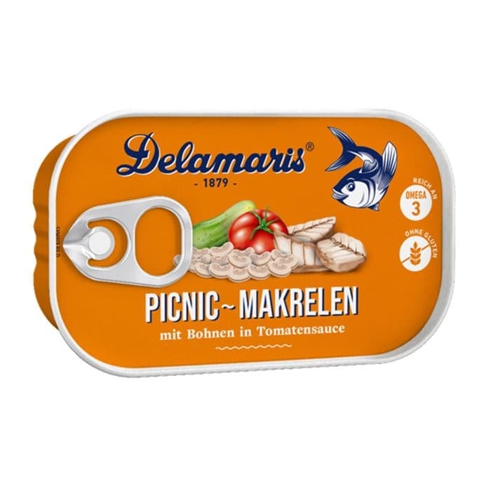 Makrelen Picnic, Pikant oder Provencale, 125 g Delamaris – Maximarkt
