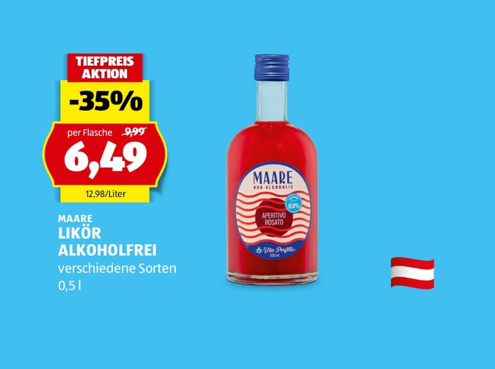 Maare Likör alkoholfrei, 0,5 l – Hofer