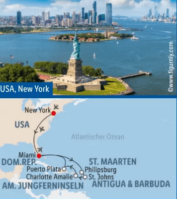 New York & Karibik Kreuzfahrt – MSC Meraviglia, 13 Tage – Lidl Reisen