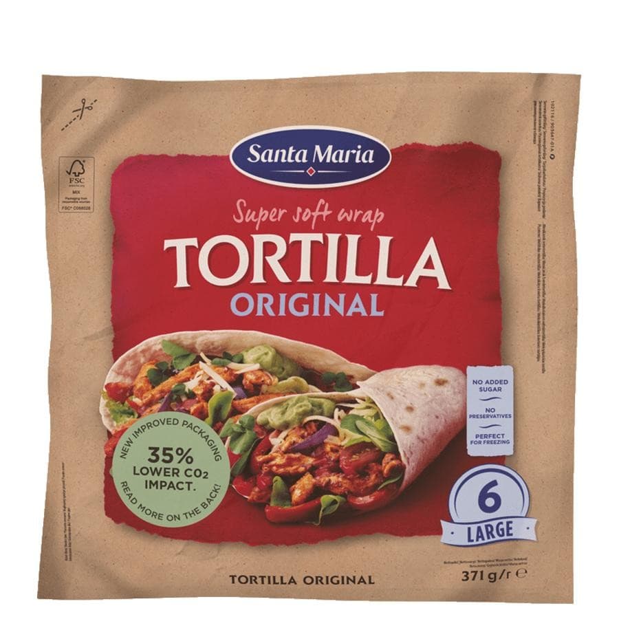Santa Maria Wrap Tortilla Original Large, 371 g – Adeg