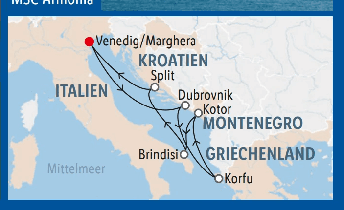 Adria Kreuzfahrt, 8 Tage MSC Armonia – Lidl Reisen