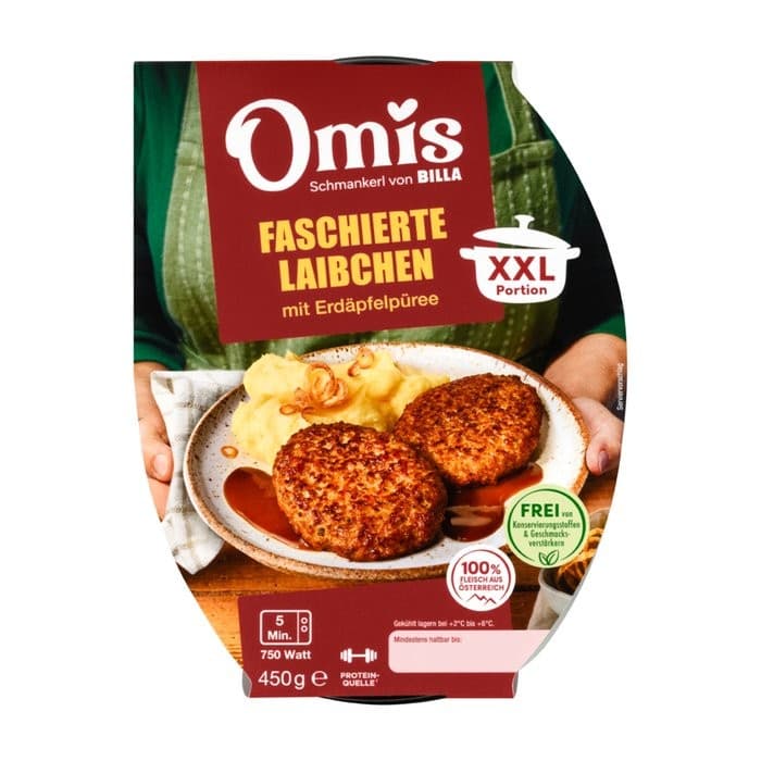 Omis Faschierte Laibchen mit Erdäpfelpüree 450 g Angebot bei Billa