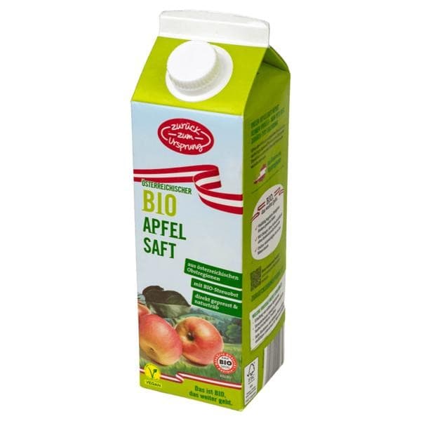 Bio-Apfelsaft, 1 l Zurück zum Ursprung – Hofer