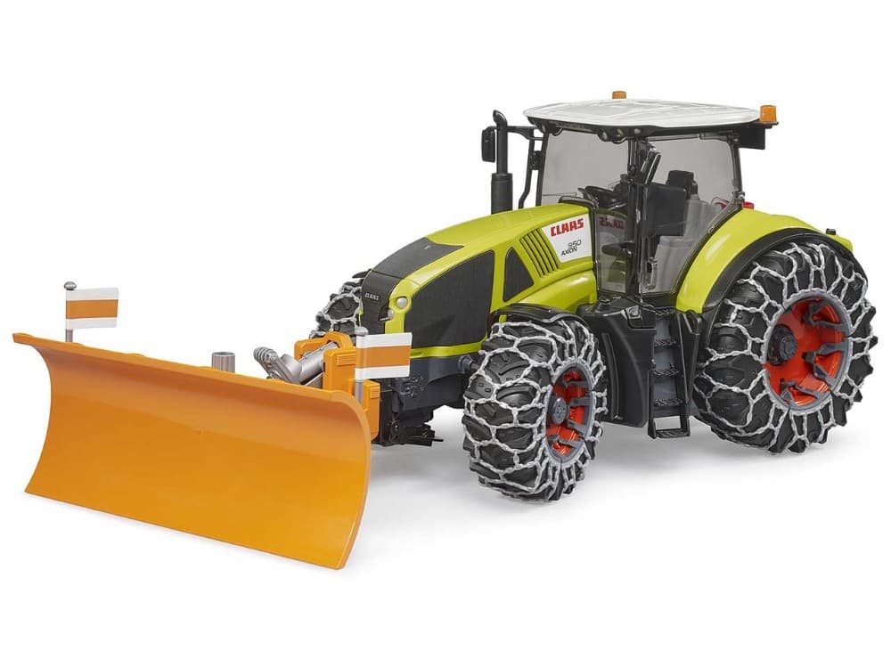 Bruder Claas Axion 950 mit Schneeketten und Räumschild – Maximarkt