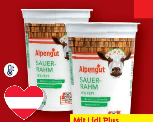 Alpengut Sauerrahm, 250 g – Lidl