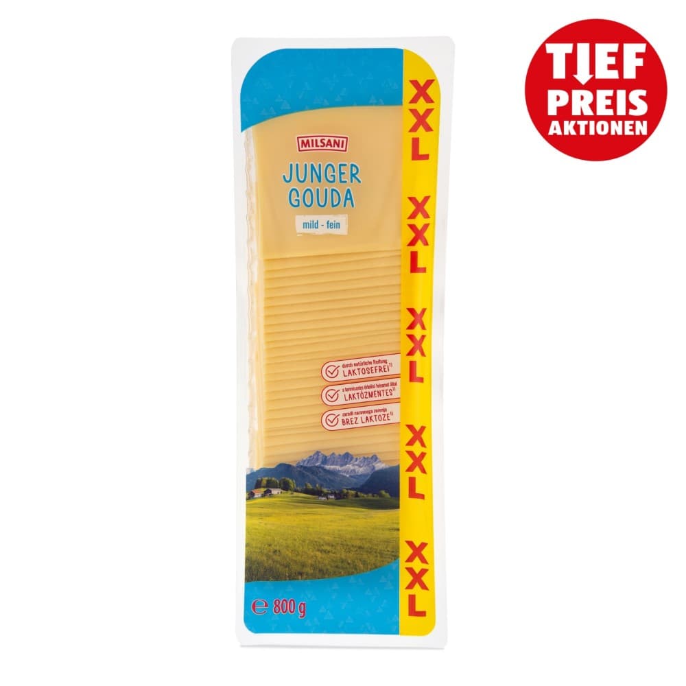 XXL Gouda Scheiben, 800 g Milsani – Hofer