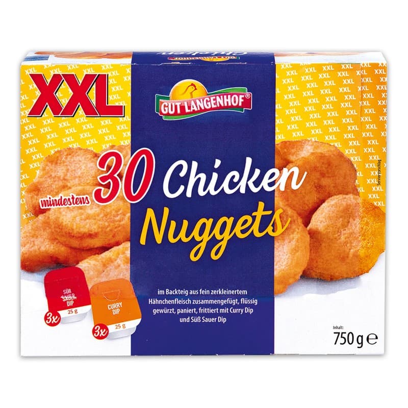 Chicken Nuggets in der Box XXL, 750 g Gut Langenhof – Norma