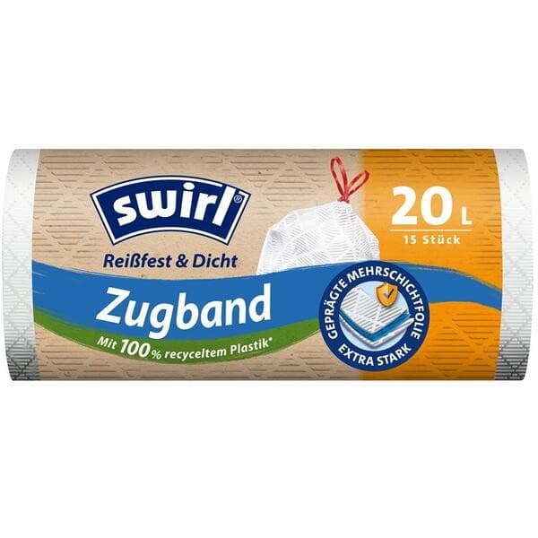 Swirl Zugbandsäcke je 15x20 l Angebot bei Norma