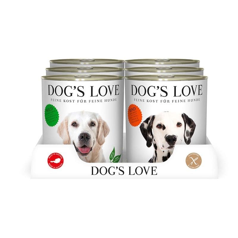 Dog's Love Hundedosen div. Sorten, 800 g – Billa Plus