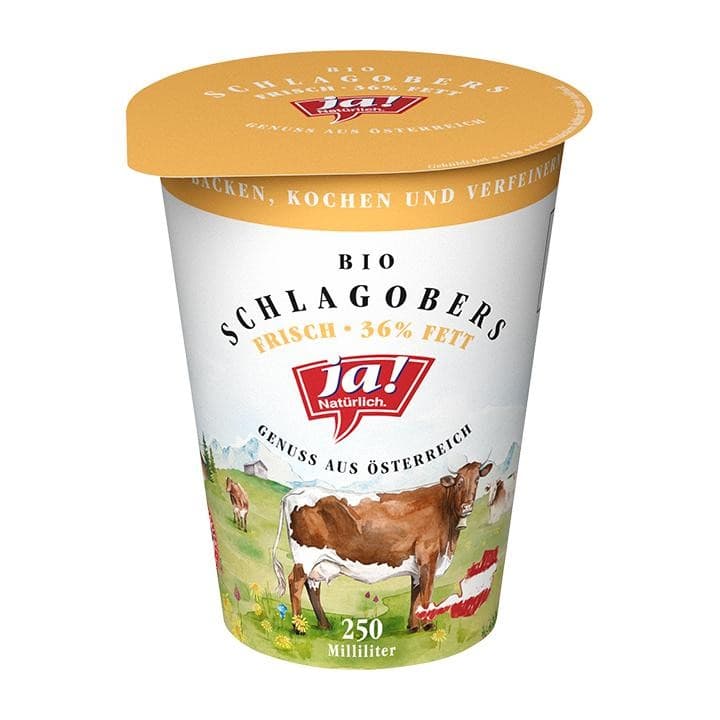 Bio-Schlagobers, 250 ml Becher Ja! Natürlich – Billa Plus