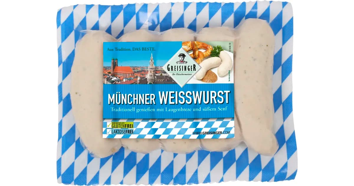 Greisinger Münchner Weisswurst 600 g + 100 g Angebot bei Penny
