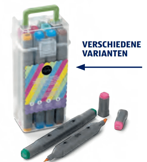 Doppelseitige Marker, 12 Stück HOME CREATION – Hofer