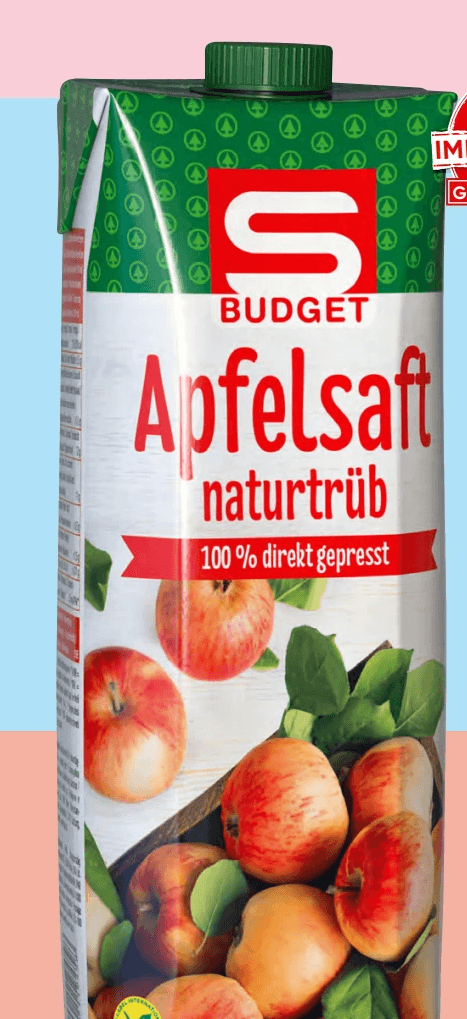 S-BUDGET Apfelsaft trüb oder Birne trüb 1 Liter Angebot bei Spar