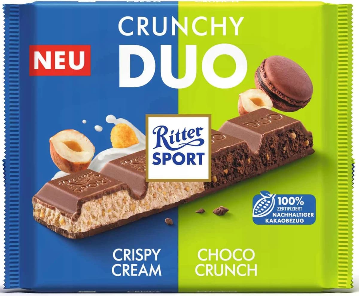 Ritter Sport Duo Schokolade Großtafel, 218 g – MPREIS