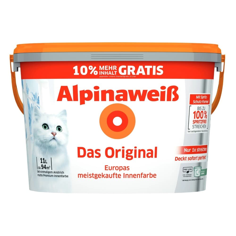 Maler-Raumweiß, ca. 11 l Alpina – Lidl