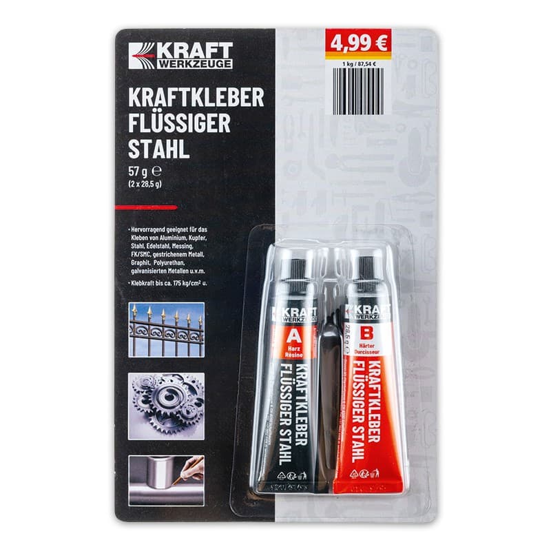 Kraftkleber schnell und fest oder Flüssiger Stahl, je 2 x 28,5 g – Norma