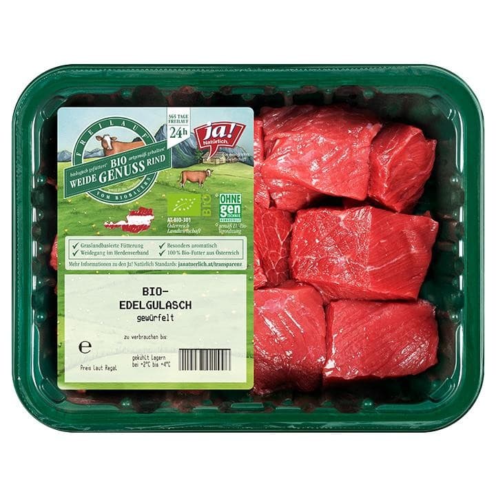 Bio-Gulasch vom Weidegenussrind, 400 g Ja! Natürlich – Billa