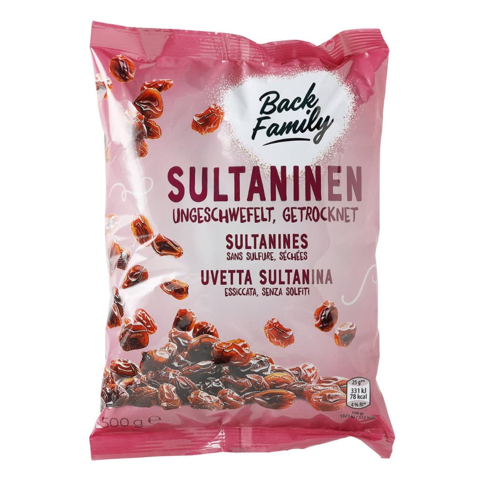 Sultaninen, 500 g Back Family – Hofer